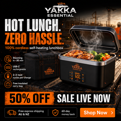 YAKKA Self-Heating Lunch Box - Portable Food Warmer (Upto 1.2 L) (Copy)