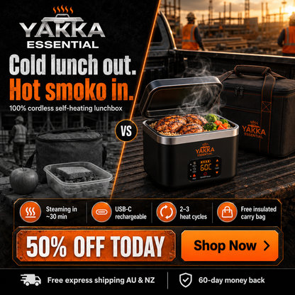 YAKKA Self-Heating Lunch Box - Portable Food Warmer (Upto 1.2 L) (Copy)