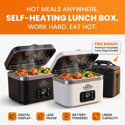 YAKKA Self-Heating Lunch Box - Portable Food Warmer (Upto 1.2 L)